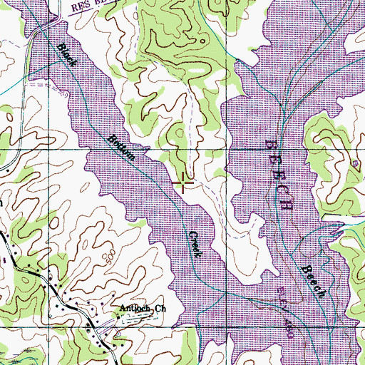 Topographic Map of Commissioner District 6, TN