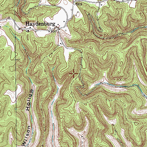 Topographic Map of Commissioner District 6, TN