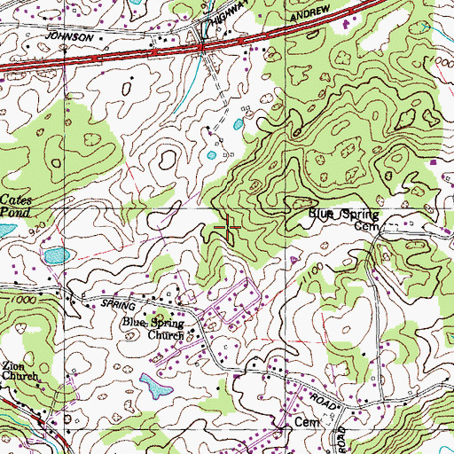 Topographic Map of Commissioner District 6, TN
