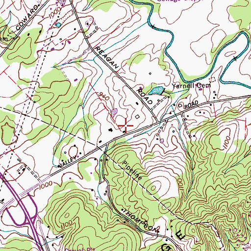 Topographic Map of Commissioner District 6, TN