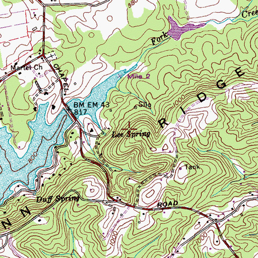 Topographic Map of Commissioner District 6, TN