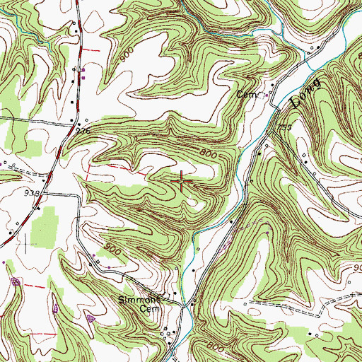 Topographic Map of Commissioner District 6, TN