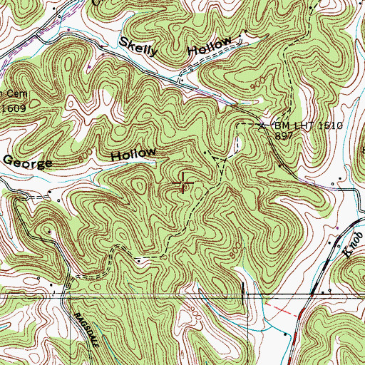 Topographic Map of Commissioner District 6, TN