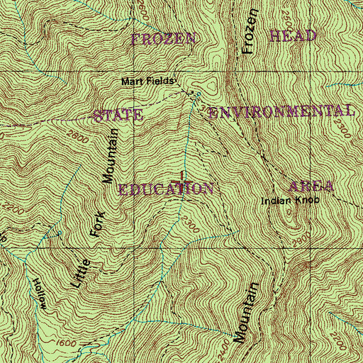 Topographic Map of Commissioner District 6, TN