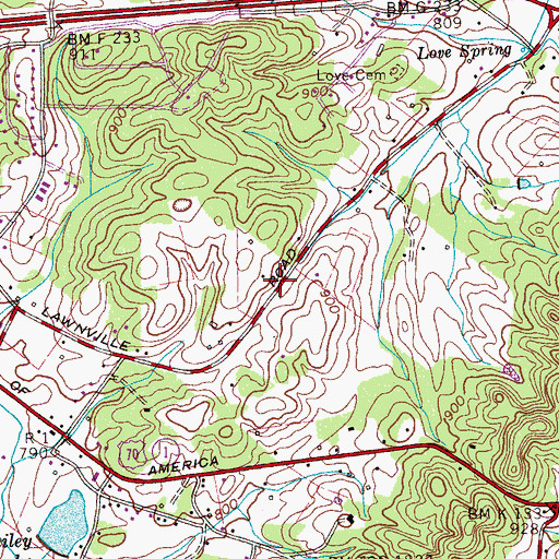 Topographic Map of Commissioner District 6, TN