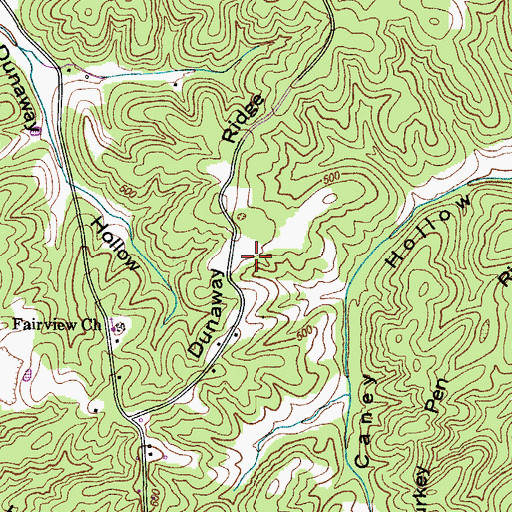 Topographic Map of Commissioner District 6, TN
