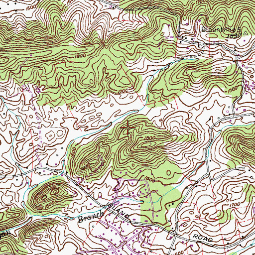 Topographic Map of Commissioner District 6, TN
