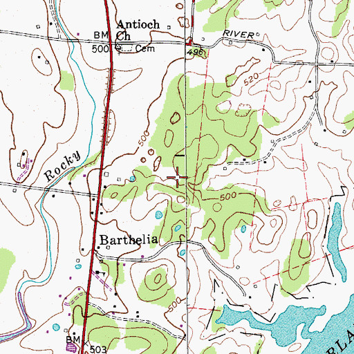 Topographic Map of Commissioner District 6, TN