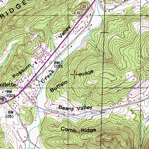 Topographic Map of Commissioner District 6, TN