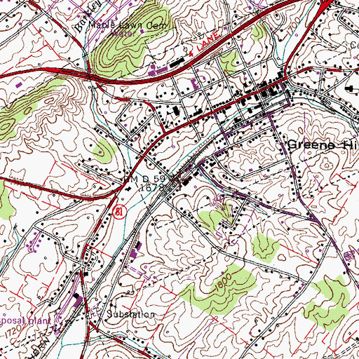 Topographic Map of Commissioner District 6, TN