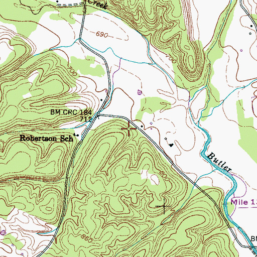 Topographic Map of Commissioner District 6, TN