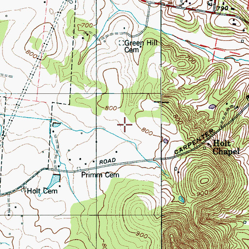 Topographic Map of Commissioner District 6, TN