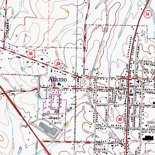 Topographic Map of Commissioner District 7, TN
