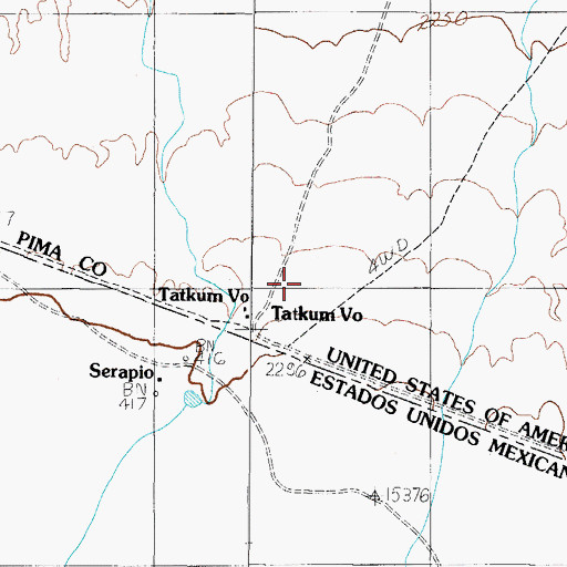 Topographic Map of Tatkum Vo, AZ