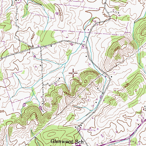 Topographic Map of Commissioner District 7, TN