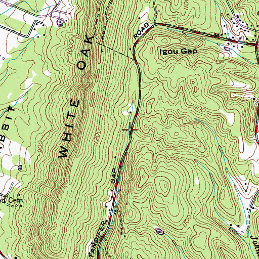 Topographic Map of Commissioner District 7, TN