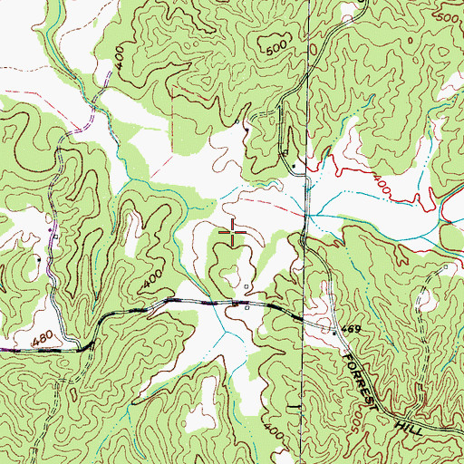 Topographic Map of Commissioner District 7, TN