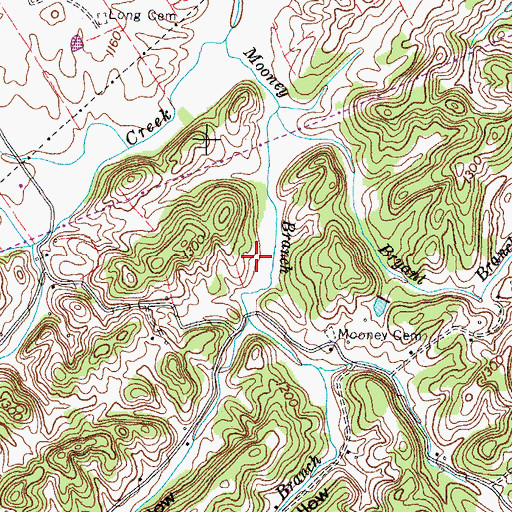 Topographic Map of Commissioner District 7, TN
