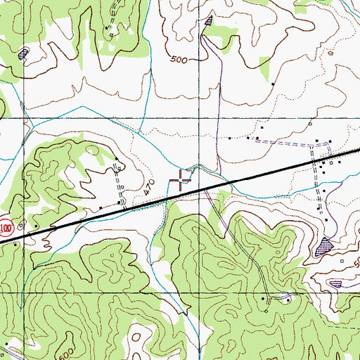 Topographic Map of Commissioner District 7, TN