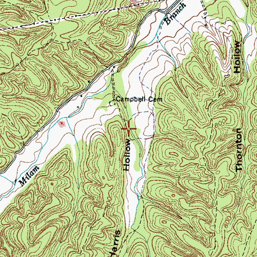 Topographic Map of Commissioner District 7, TN