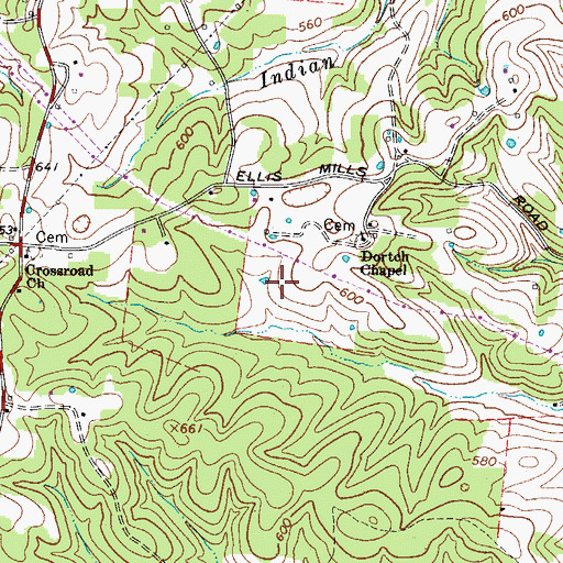 Topographic Map of Commissioner District 7, TN