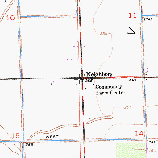 Topographic Map of Neighbors, CA