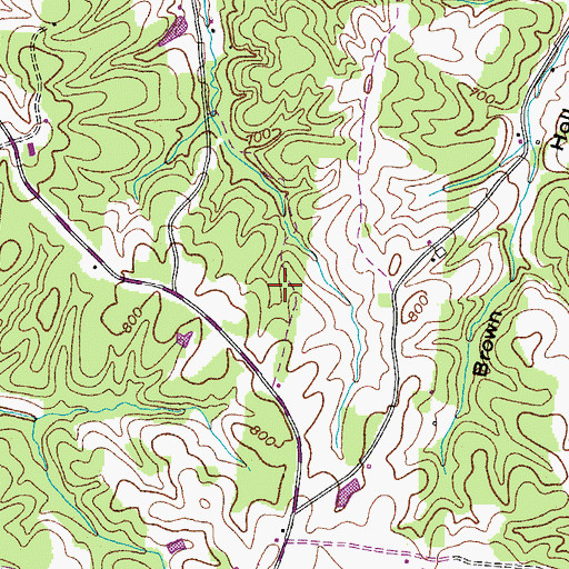 Topographic Map of Commissioner District 7, TN