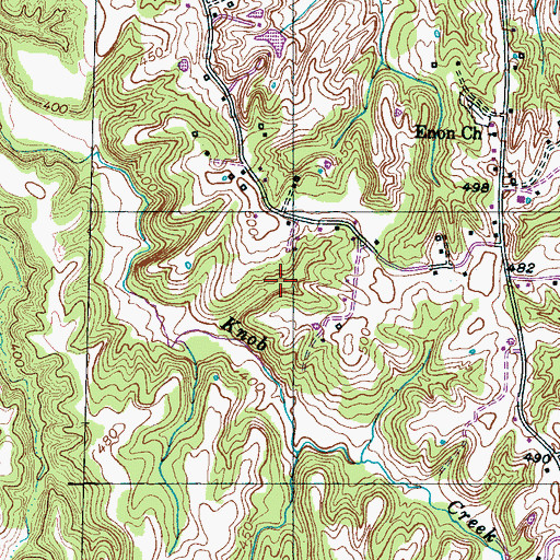 Topographic Map of Commissioner District 7, TN