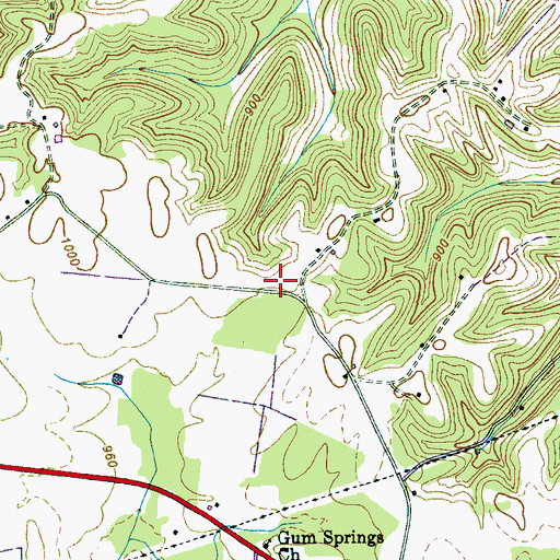 Topographic Map of Commissioner District 7, TN