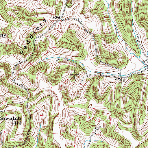 Topographic Map of Commissioner District 7, TN