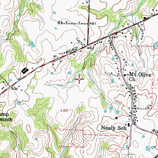 Topographic Map of Commissioner District 7, TN