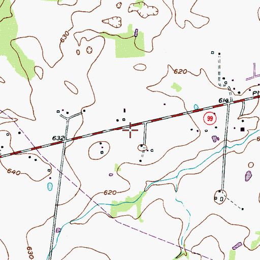 Topographic Map of Commissioner District 7, TN