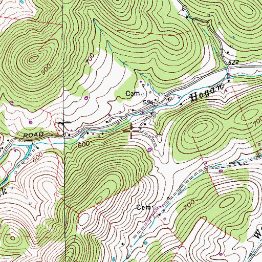 Topographic Map of Commissioner District 7, TN