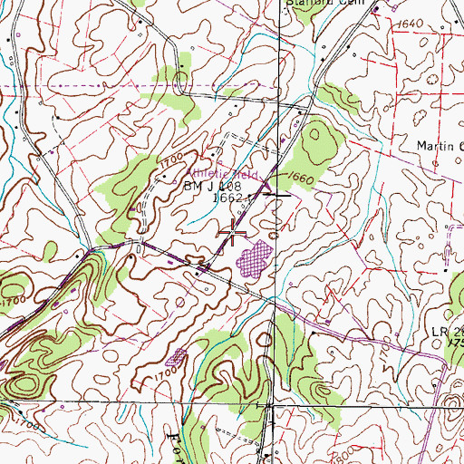 Topographic Map of Commissioner District 7, TN