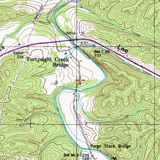 Topographic Map of Commissioner District 7, TN