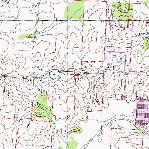Topographic Map of Commissioner District 7, TN