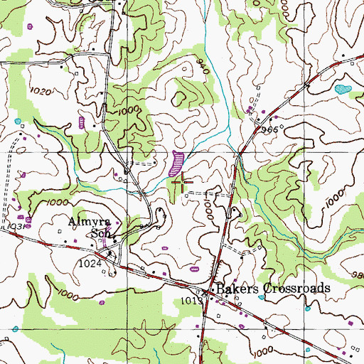 Topographic Map of Commissioner District 7, TN