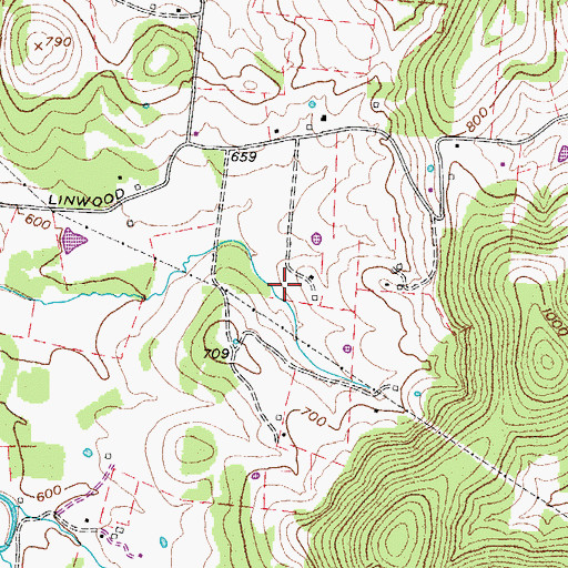 Topographic Map of Commissioner District 7, TN