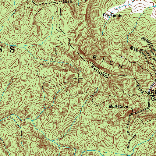 Topographic Map of Commissioner District 8, TN