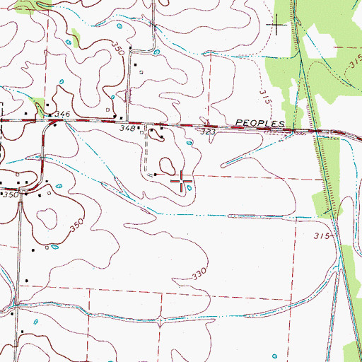 Topographic Map of Commissioner District 8, TN