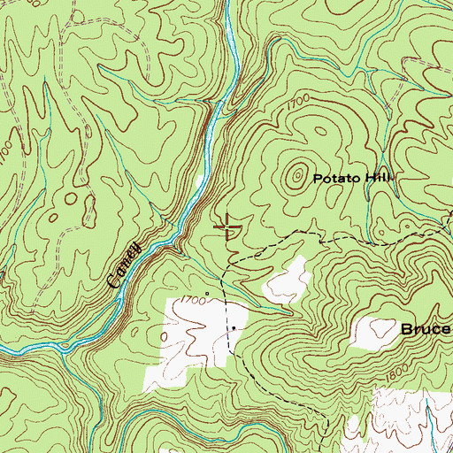 Topographic Map of Commissioner District 8, TN