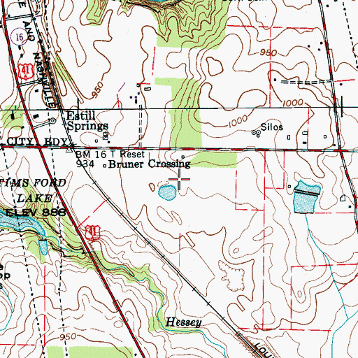Topographic Map of Commissioner District 8, TN