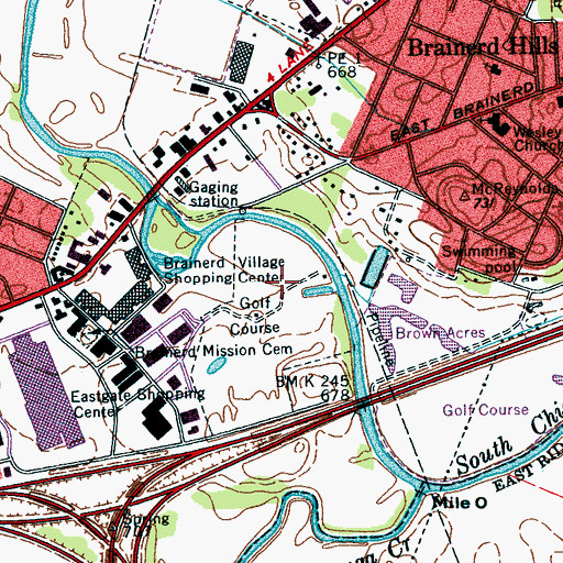 Topographic Map of Commissioner District 8, TN