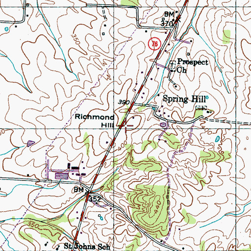 Topographic Map of Commissioner District 8, TN