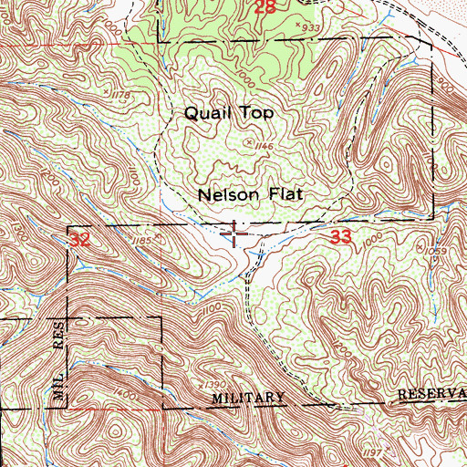 Topographic Map of Nelson Flat, CA