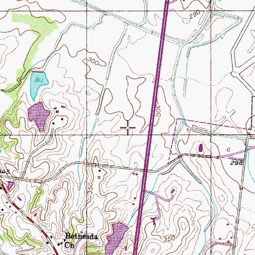 Topographic Map of Commissioner District 8, TN