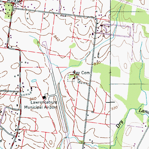 Topographic Map of Commissioner District 8, TN