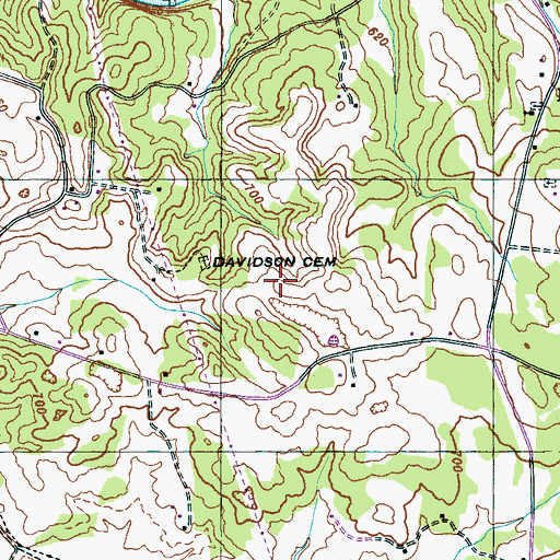 Topographic Map of Commissioner District 8, TN
