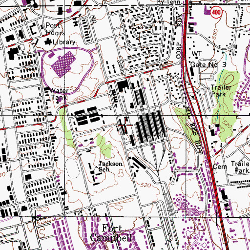 Topographic Map of Commissioner District 8, TN