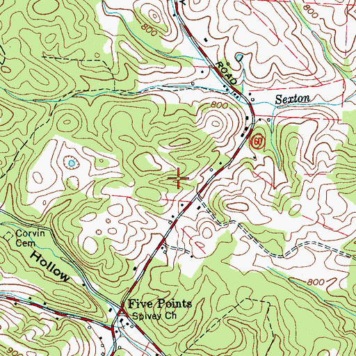 Topographic Map of Commissioner District 8, TN